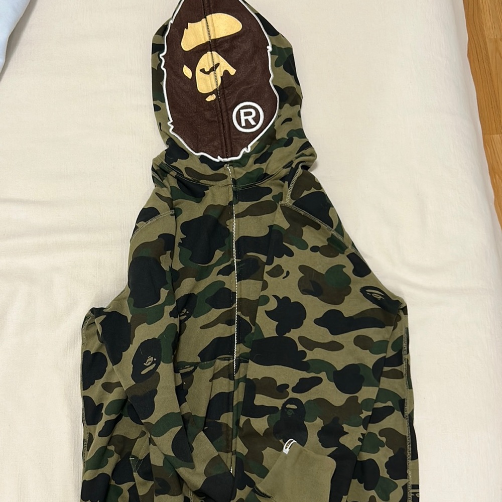 A Bathing Ape Camo Hoodie Sz L